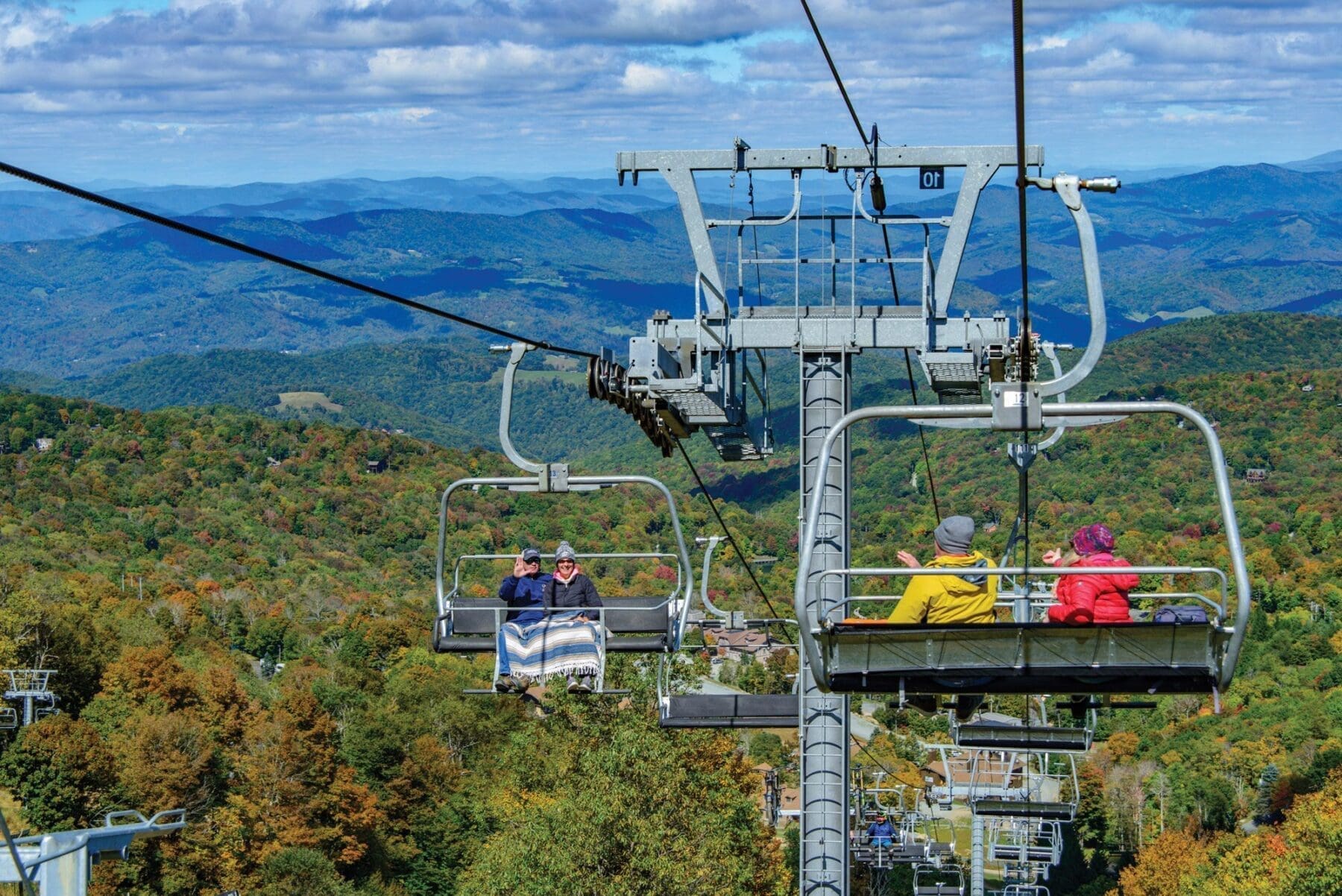 beech mountain views from ski lift
